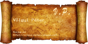 Völgyi Péter névjegykártya